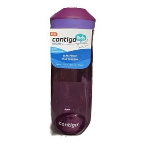 NWT 2 Pk Contigo Kids Micah Water Bottle Grape 20oz Wide Mouth Soccer Sports‎
